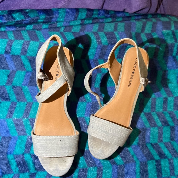 Lucky Brand Shoes - Lucky Brand demon and wood heeled sandals